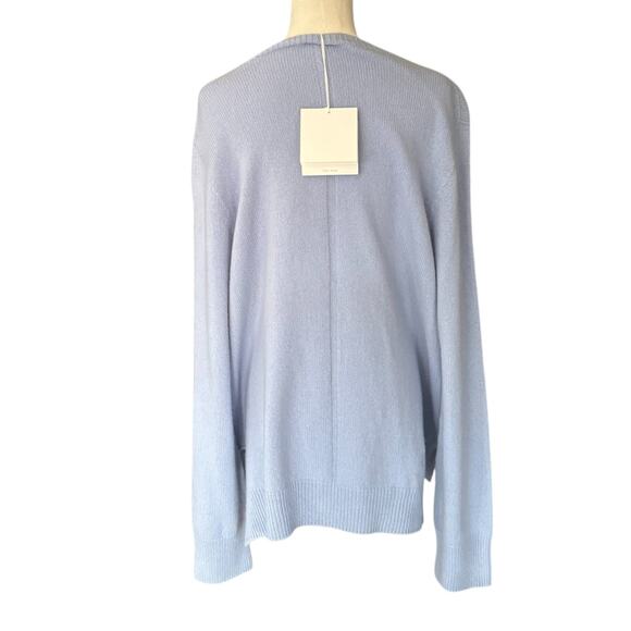 The Row Ellet Cashmere Wool Knit Crewneck Sweater Pastel Blue Size Large NWT - Picture 4 of 9